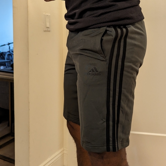 Adidas 3 Stripe Tircot Short (Medium, Gray) - Picture 2 of 6